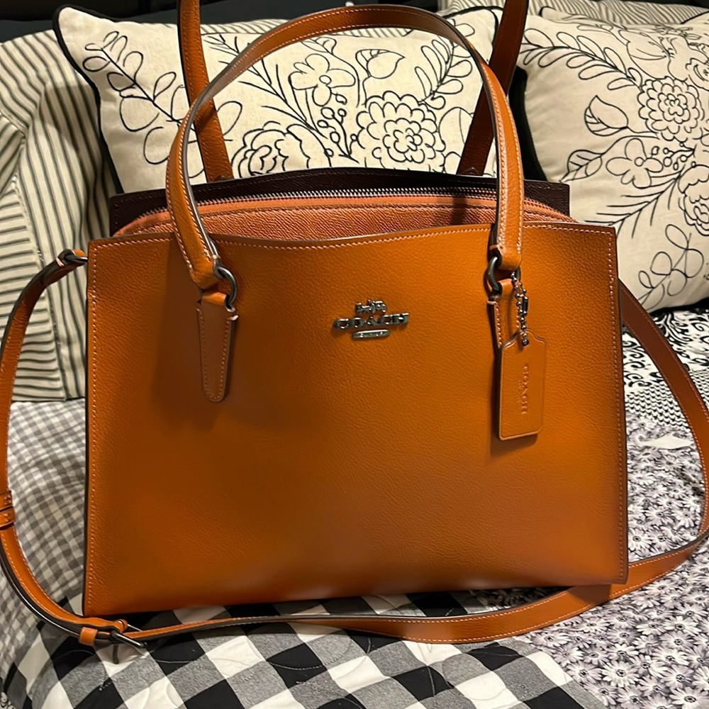 Coach Tatum Carryall in Burnt Orange. Beautiful Bag Rarely Used